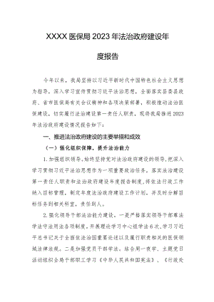 医保局2023年法治政府建设年度报告.docx