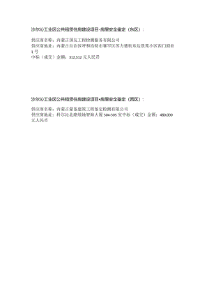 沙尔沁工业区公共租赁住房建设项目-房屋安全鉴定东区.docx