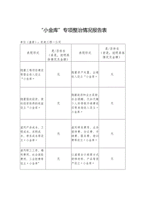 “小金库”专项整治情况报告表.docx
