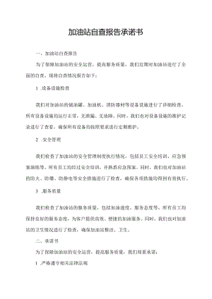 加油站自查报告承诺书.docx