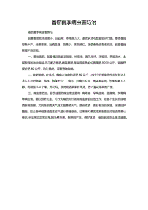 番茄夏季病虫害防治.docx