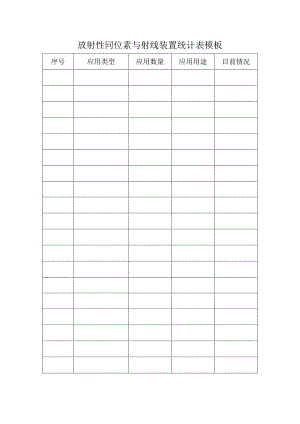 放射性同位素与射线装置统计表模板.docx
