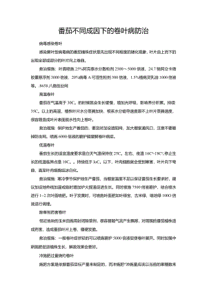 番茄不同成因下的卷叶病防治.docx