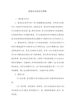 防雷击应急安全预案.docx