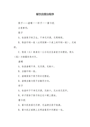 餐饮店摆台程序.docx