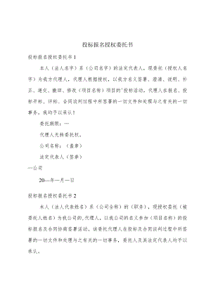 投标报名授权委托书.docx