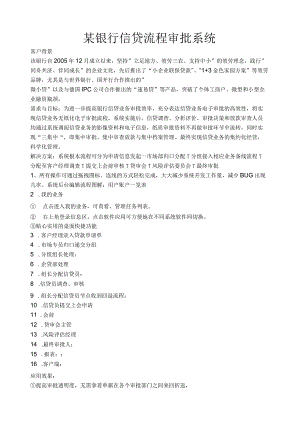 某银行信贷流程审批系统解决方案.docx