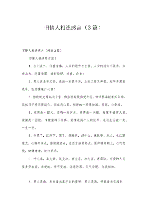 旧情人相逢感言（3篇）.docx