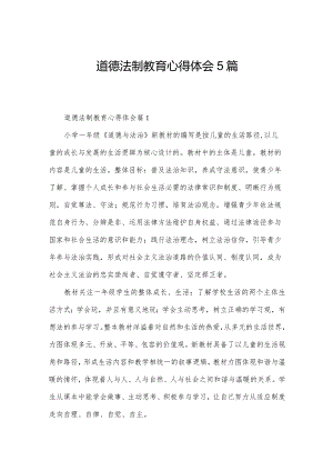 道德法制教育心得体会5篇.docx