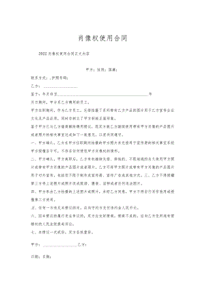 肖像权使用合同.docx