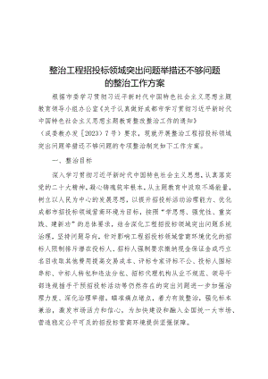 整治工程招投标领域突出问题举措还不够问题的整治工作方案&党员代表在流动党员党委总结大会的发言.docx