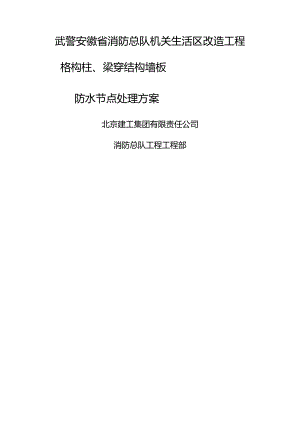 格构柱、斜撑梁与地下室结构交界处的防水处理方案.docx