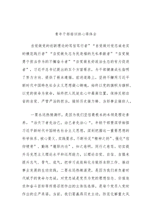 青年干部培训班心得体会.docx