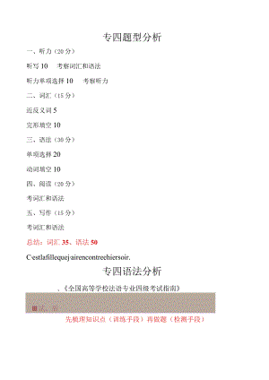 法语专四免费课笔记.docx