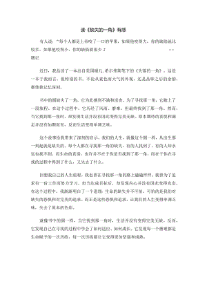 读《缺失的一角》有感.docx
