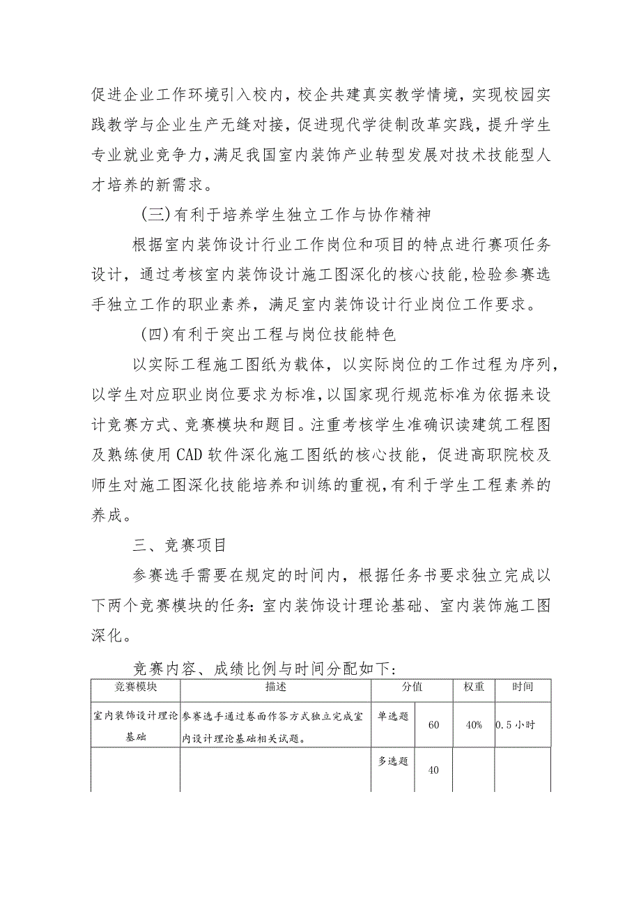 第一届山东省职业技能大赛淄博市选拔赛“室内装饰设计”赛项竞赛实施方案（技术工作文件）.docx_第2页