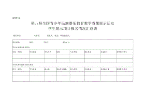 第八届全国青少年民族器乐教育教学成果展示活动.docx
