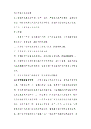 物业客服部岗位职责.docx