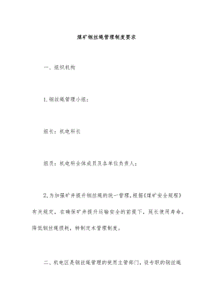煤矿钢丝绳管理制度要求.docx
