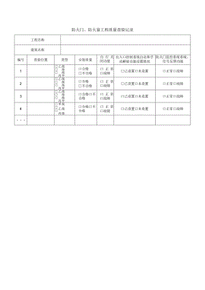 防火门、防火窗工程质量查验记录.docx