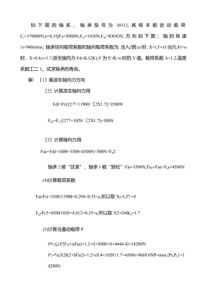 机械设计滚动轴承计算题.docx