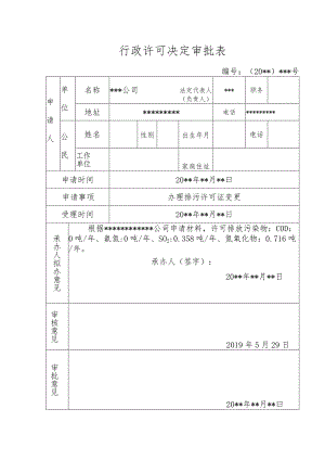 行政许可决定审批表.docx
