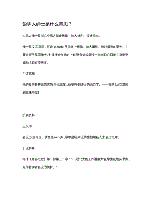 说男人绅士是什么意思.docx