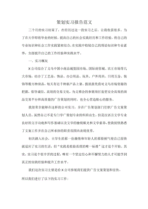 策划实习报告范文.docx