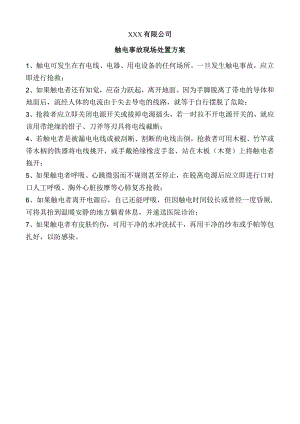 触电事故现场处置方案.docx