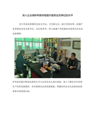 突泉县流通产业发展协会实地调研会员企业.docx