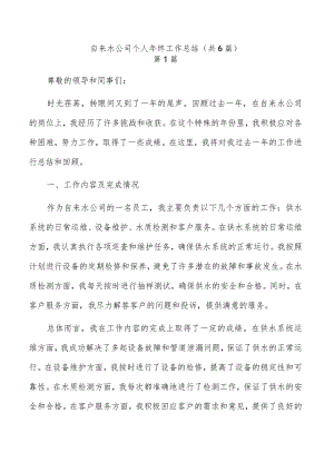 自来水公司个人年终工作总结（共6篇）.docx