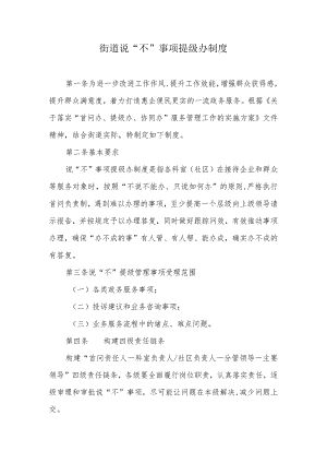 说“不”事项提级办制度.docx