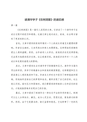 读清华学子《在树洞里》的读后感.docx