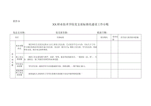 职业技术学院党支部标准化建设工作台账表格.docx