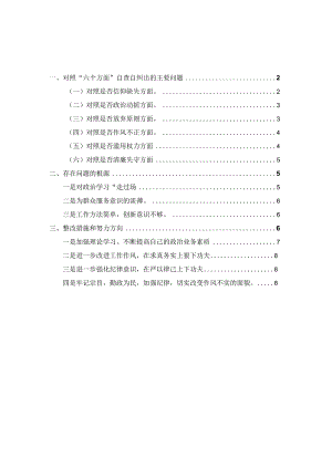 纪检监察干部自检自查情况报告二.docx