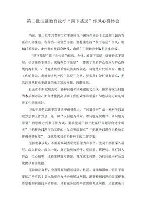 第二批主题教育践行“四下基层”作风心得体会（3篇）.docx