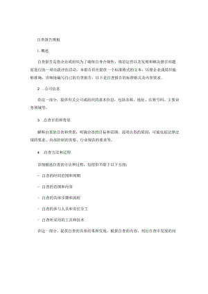 自查报告模板.docx