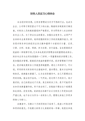 财务人员实习心得体会.docx