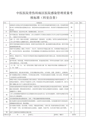 骨伤科病区考核自查表.docx