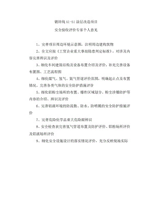镀锌线AL-Si涂层改造项目安全验收评价.docx