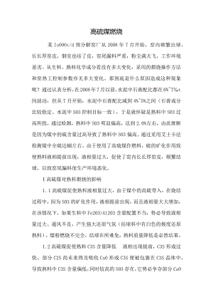 高硫煤煅烧.docx