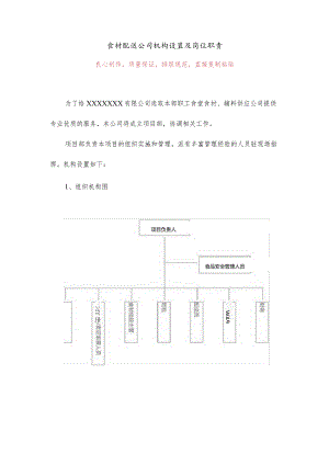 食材配送公司机构设置及岗位职责.docx