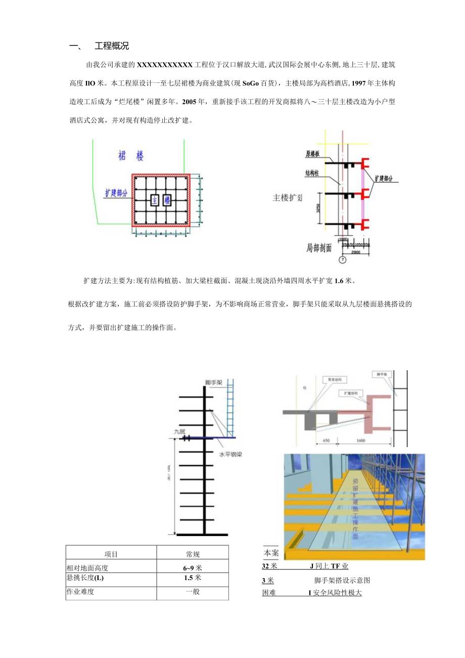高大模板悬挑外脚手架搭设施工方案(终稿).docx_第1页
