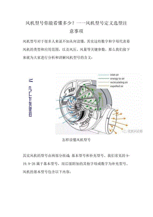 风机型号你能看懂多少？——风机型号定义选型注意事项.docx