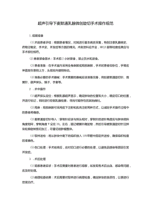 超声引导下麦默通乳腺微创旋切手术操作规范.docx