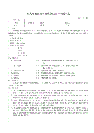 重大环境污染事故应急处理与救援预案.docx