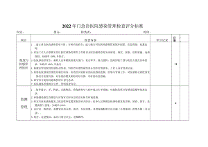 门急诊医院感染控制评分标准.docx