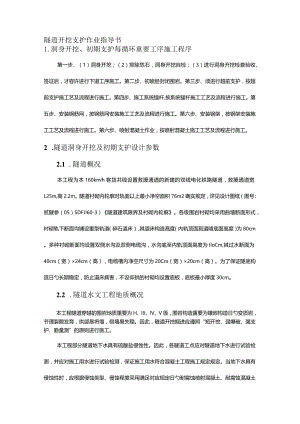 隧道开挖支护操作指南.docx