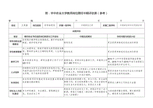 附：华中农业大学教师岗位聘任中期评估表（参考）.docx