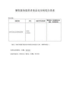 食品安全自查表格（中央厨房和集体用餐配送单位）.docx